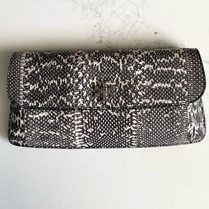 Tory Burch Diana Snakeskin Flap Clutch